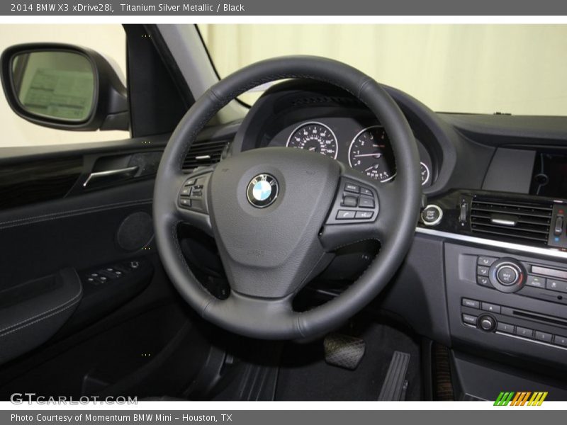 Titanium Silver Metallic / Black 2014 BMW X3 xDrive28i