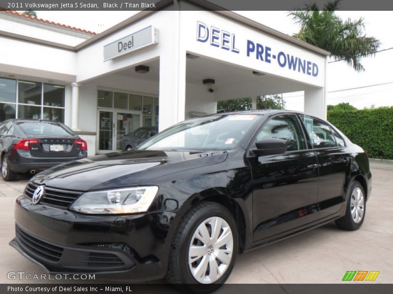 Black / Titan Black 2011 Volkswagen Jetta S Sedan