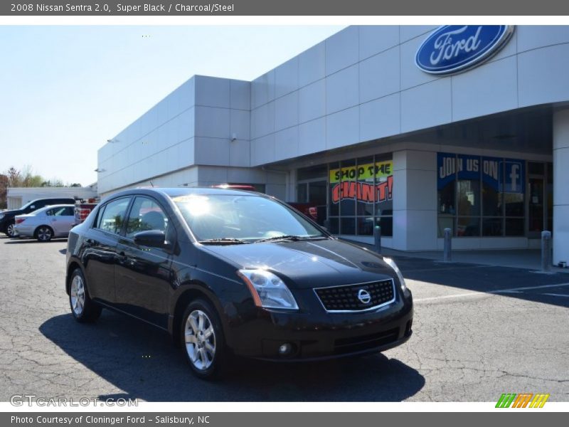 Super Black / Charcoal/Steel 2008 Nissan Sentra 2.0