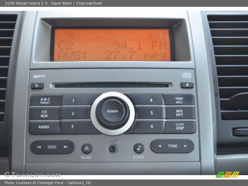 Super Black / Charcoal/Steel 2008 Nissan Sentra 2.0