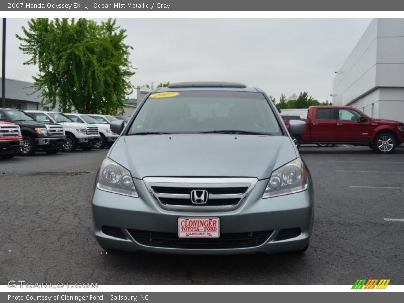 Ocean Mist Metallic / Gray 2007 Honda Odyssey EX-L