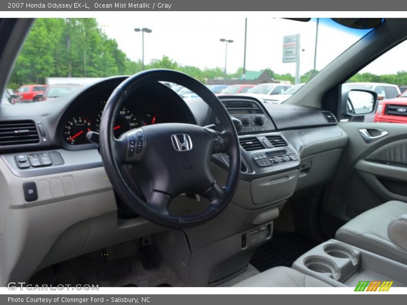 Ocean Mist Metallic / Gray 2007 Honda Odyssey EX-L