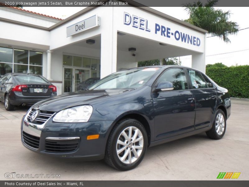 Blue Graphite Metallic / Titan Black 2010 Volkswagen Jetta S Sedan