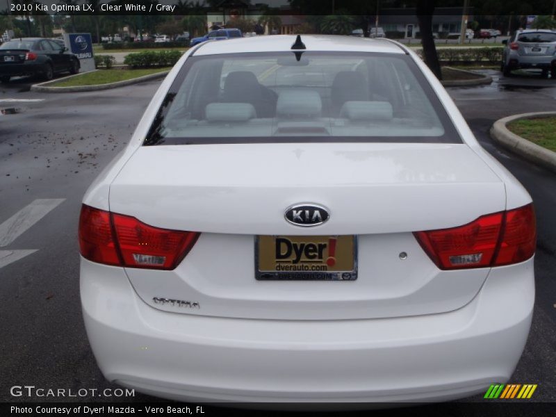 Clear White / Gray 2010 Kia Optima LX