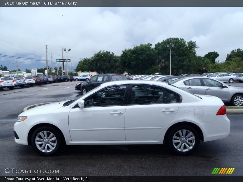 Clear White / Gray 2010 Kia Optima LX