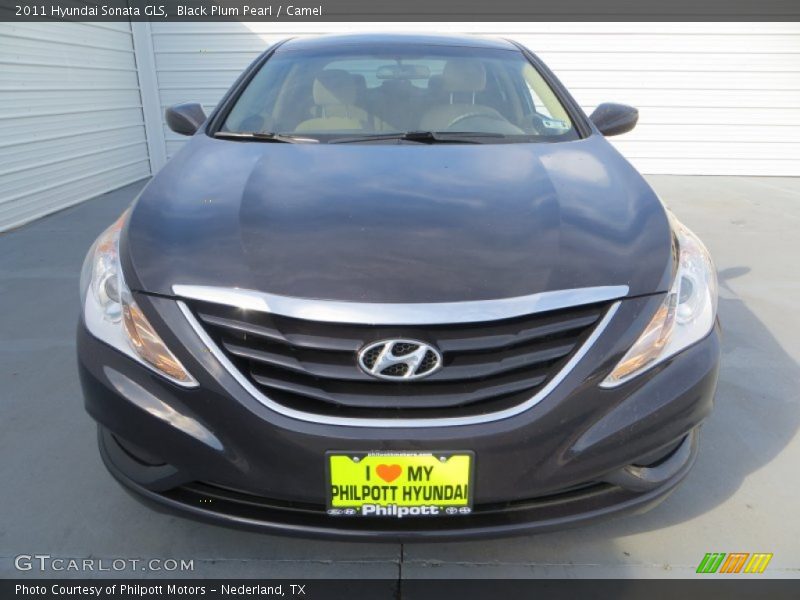 Black Plum Pearl / Camel 2011 Hyundai Sonata GLS