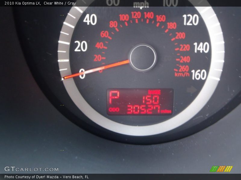 Clear White / Gray 2010 Kia Optima LX