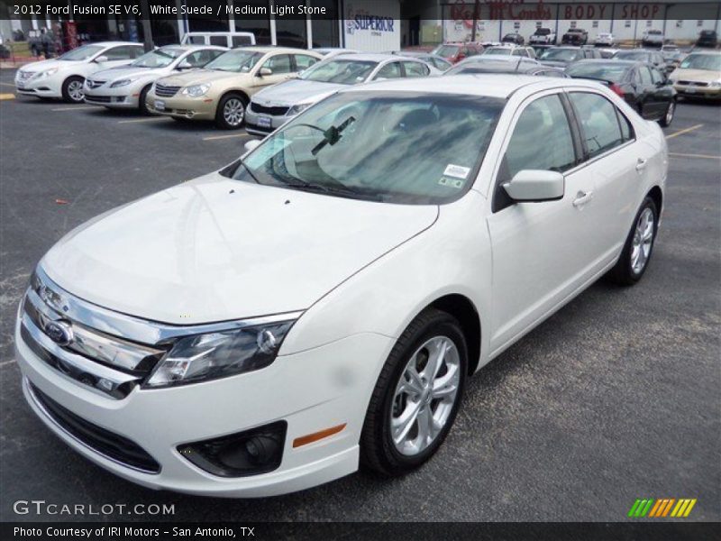 White Suede / Medium Light Stone 2012 Ford Fusion SE V6