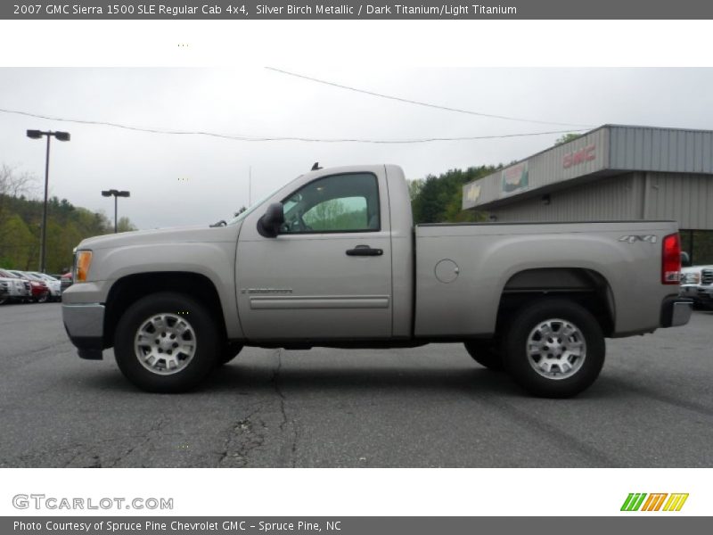 Silver Birch Metallic / Dark Titanium/Light Titanium 2007 GMC Sierra 1500 SLE Regular Cab 4x4
