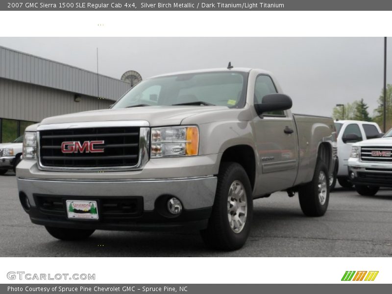 Silver Birch Metallic / Dark Titanium/Light Titanium 2007 GMC Sierra 1500 SLE Regular Cab 4x4