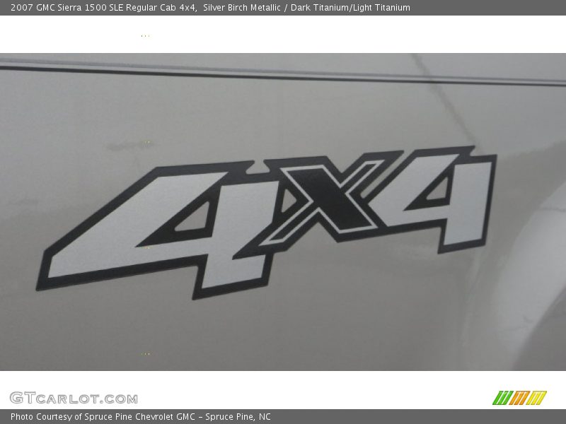 Silver Birch Metallic / Dark Titanium/Light Titanium 2007 GMC Sierra 1500 SLE Regular Cab 4x4