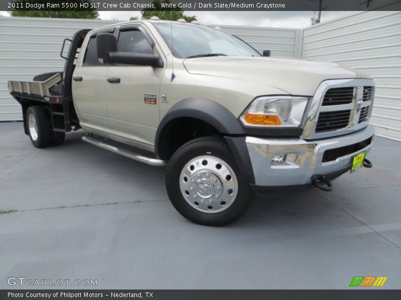 White Gold / Dark Slate/Medium Graystone 2011 Dodge Ram 5500 HD SLT Crew Cab Chassis