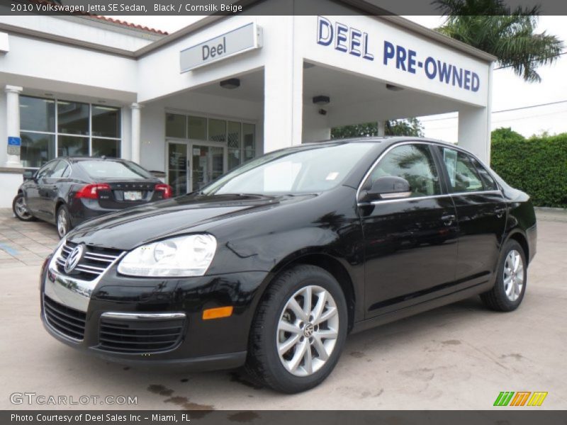 Black / Cornsilk Beige 2010 Volkswagen Jetta SE Sedan