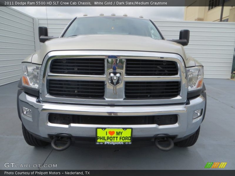 White Gold / Dark Slate/Medium Graystone 2011 Dodge Ram 5500 HD SLT Crew Cab Chassis