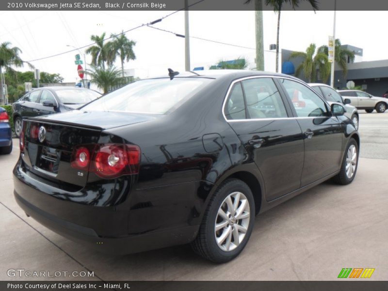 Black / Cornsilk Beige 2010 Volkswagen Jetta SE Sedan