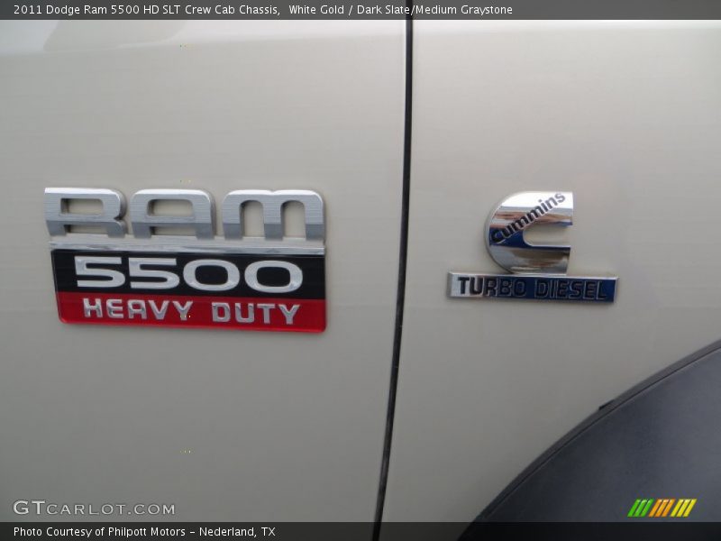 White Gold / Dark Slate/Medium Graystone 2011 Dodge Ram 5500 HD SLT Crew Cab Chassis