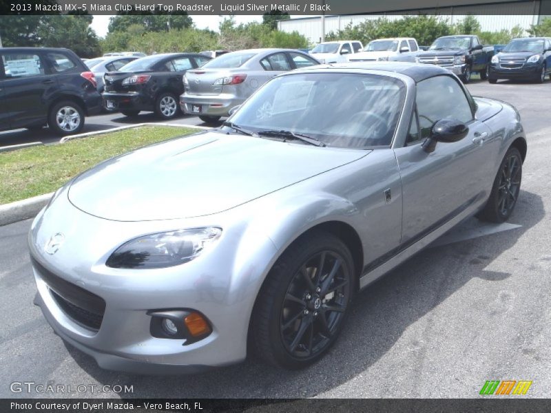 Liquid Silver Metallic / Black 2013 Mazda MX-5 Miata Club Hard Top Roadster