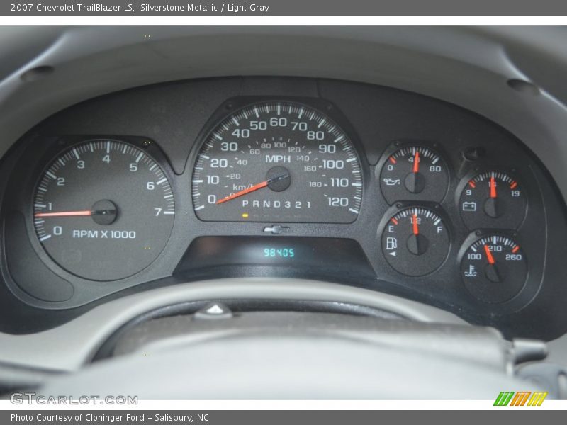Silverstone Metallic / Light Gray 2007 Chevrolet TrailBlazer LS