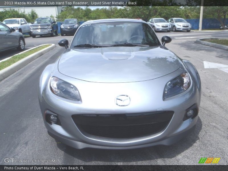 Liquid Silver Metallic / Black 2013 Mazda MX-5 Miata Club Hard Top Roadster