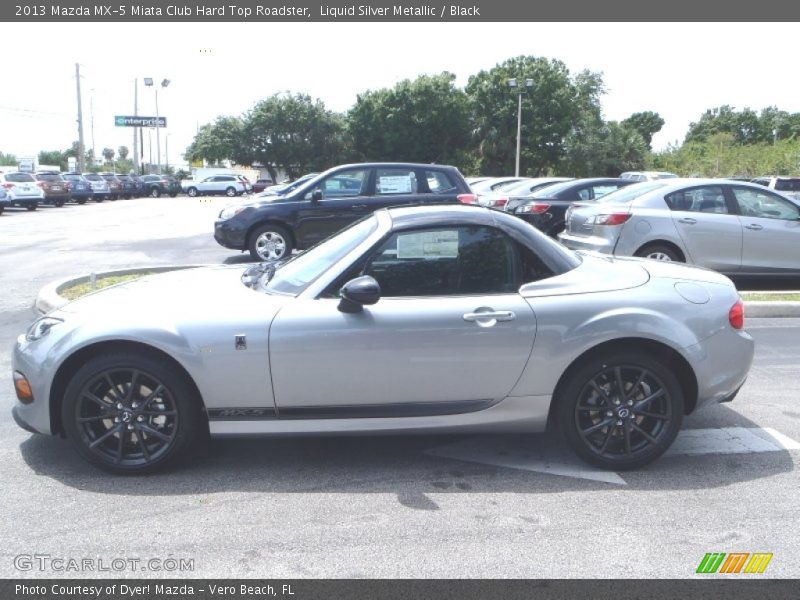 Liquid Silver Metallic / Black 2013 Mazda MX-5 Miata Club Hard Top Roadster