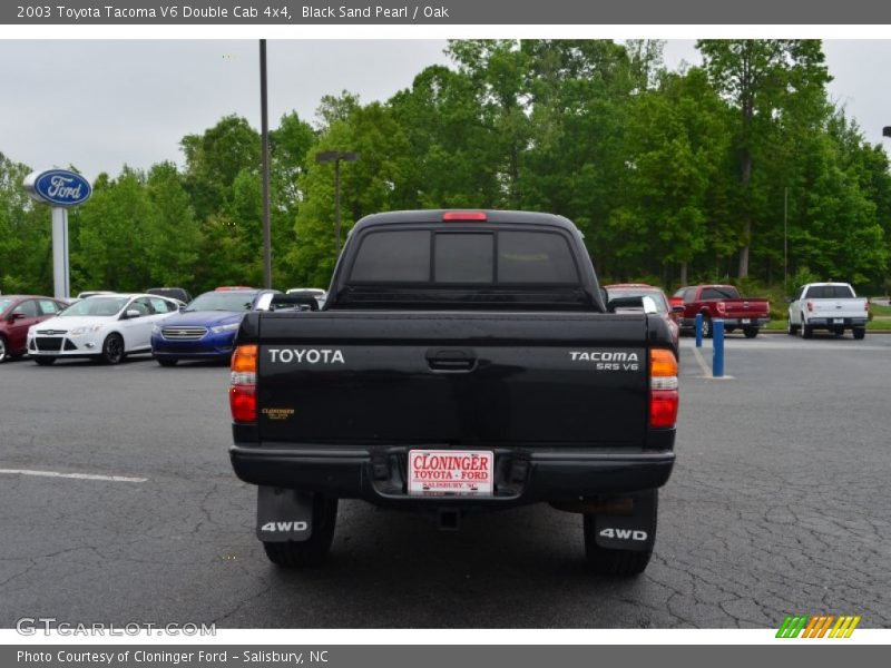 Black Sand Pearl / Oak 2003 Toyota Tacoma V6 Double Cab 4x4