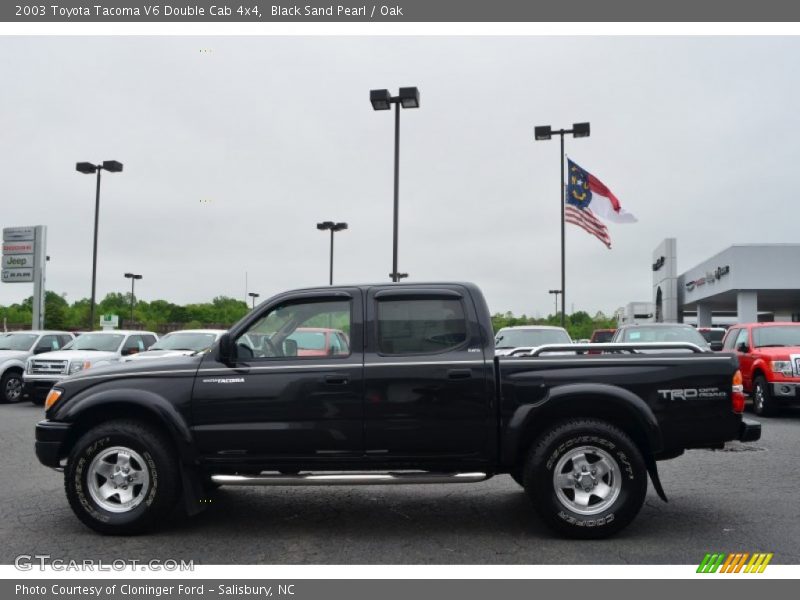 Black Sand Pearl / Oak 2003 Toyota Tacoma V6 Double Cab 4x4