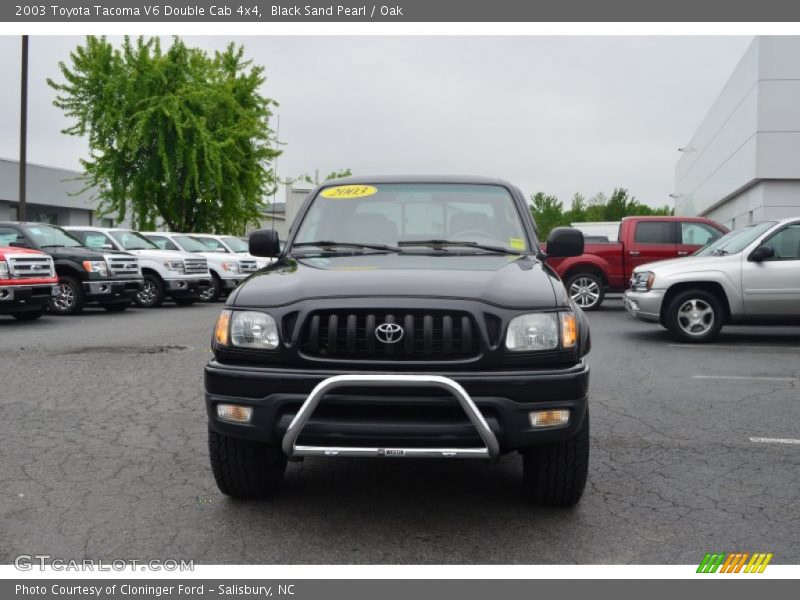 Black Sand Pearl / Oak 2003 Toyota Tacoma V6 Double Cab 4x4