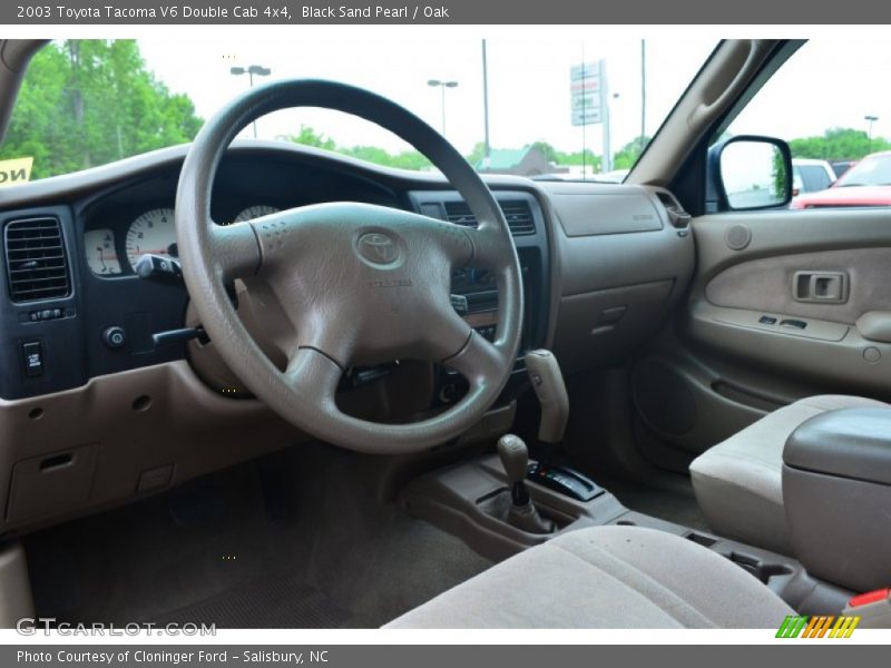 Black Sand Pearl / Oak 2003 Toyota Tacoma V6 Double Cab 4x4