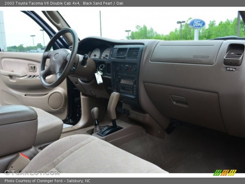 Black Sand Pearl / Oak 2003 Toyota Tacoma V6 Double Cab 4x4