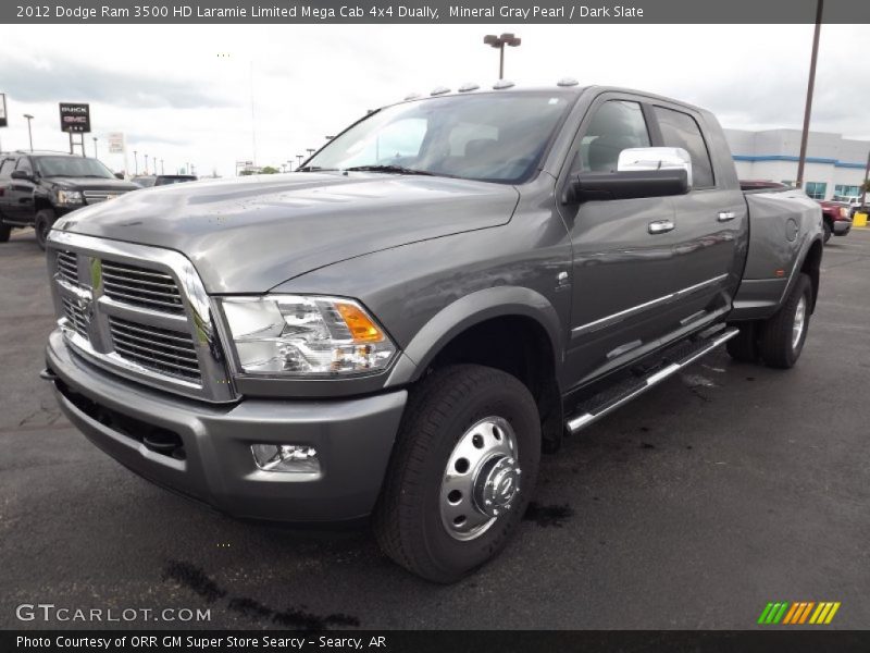 Front 3/4 View of 2012 Ram 3500 HD Laramie Limited Mega Cab 4x4 Dually