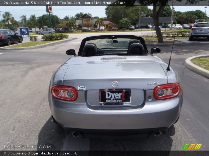 Liquid Silver Metallic / Black 2013 Mazda MX-5 Miata Club Hard Top Roadster