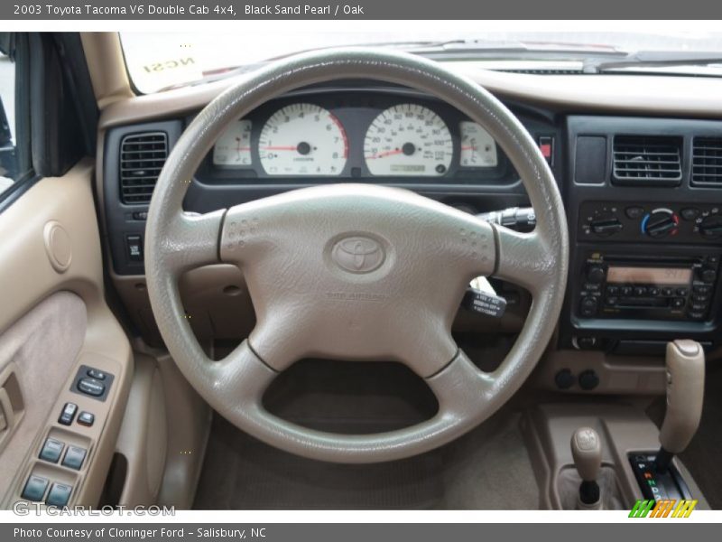Black Sand Pearl / Oak 2003 Toyota Tacoma V6 Double Cab 4x4