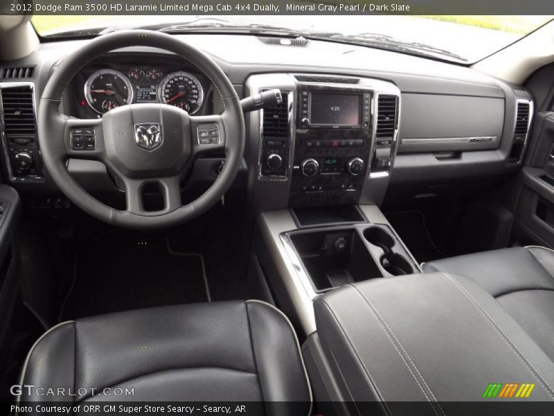 Dashboard of 2012 Ram 3500 HD Laramie Limited Mega Cab 4x4 Dually