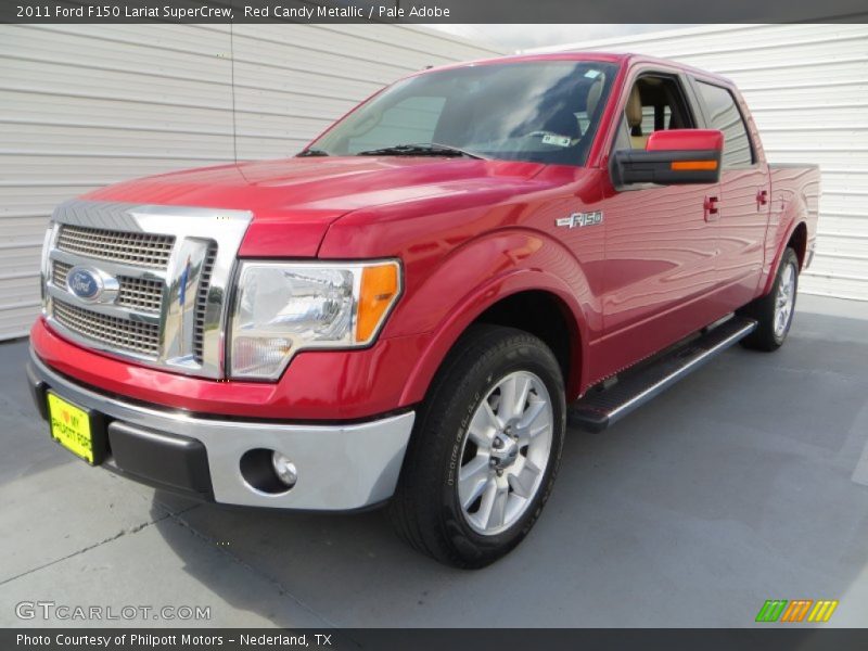 Red Candy Metallic / Pale Adobe 2011 Ford F150 Lariat SuperCrew