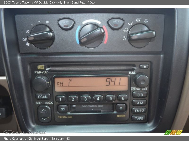 Black Sand Pearl / Oak 2003 Toyota Tacoma V6 Double Cab 4x4
