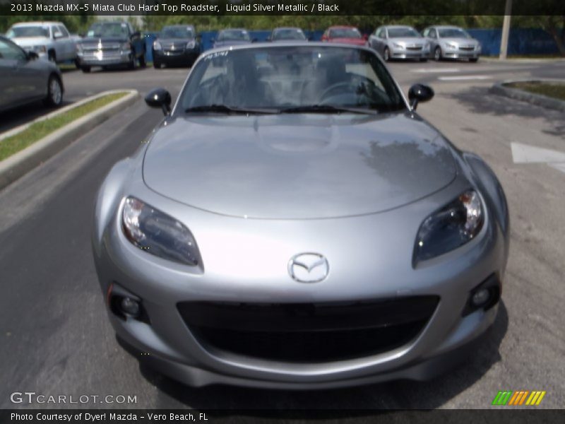 Liquid Silver Metallic / Black 2013 Mazda MX-5 Miata Club Hard Top Roadster