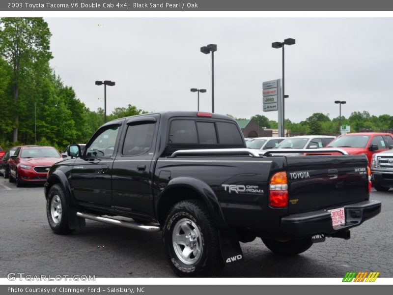 Black Sand Pearl / Oak 2003 Toyota Tacoma V6 Double Cab 4x4