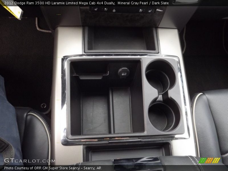 Mineral Gray Pearl / Dark Slate 2012 Dodge Ram 3500 HD Laramie Limited Mega Cab 4x4 Dually