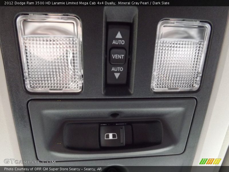 Mineral Gray Pearl / Dark Slate 2012 Dodge Ram 3500 HD Laramie Limited Mega Cab 4x4 Dually
