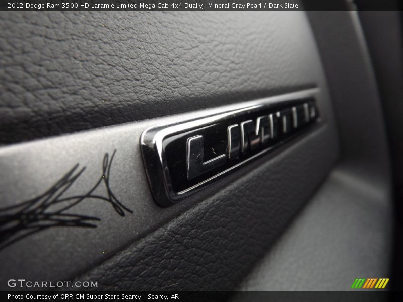 Mineral Gray Pearl / Dark Slate 2012 Dodge Ram 3500 HD Laramie Limited Mega Cab 4x4 Dually