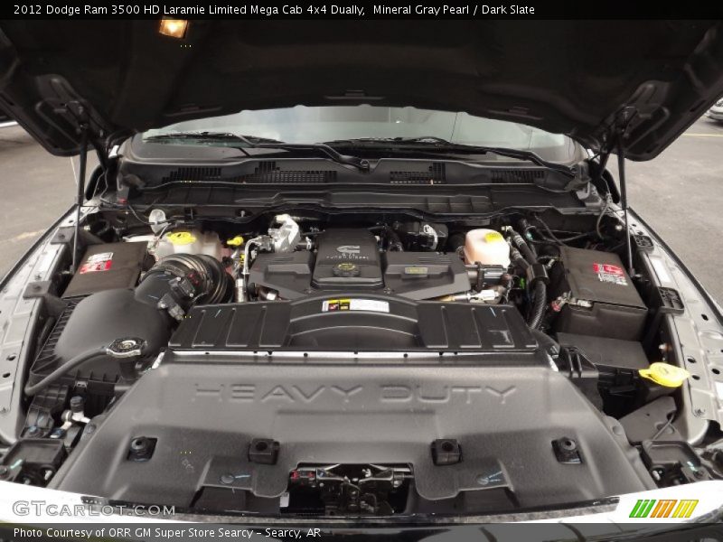 Mineral Gray Pearl / Dark Slate 2012 Dodge Ram 3500 HD Laramie Limited Mega Cab 4x4 Dually