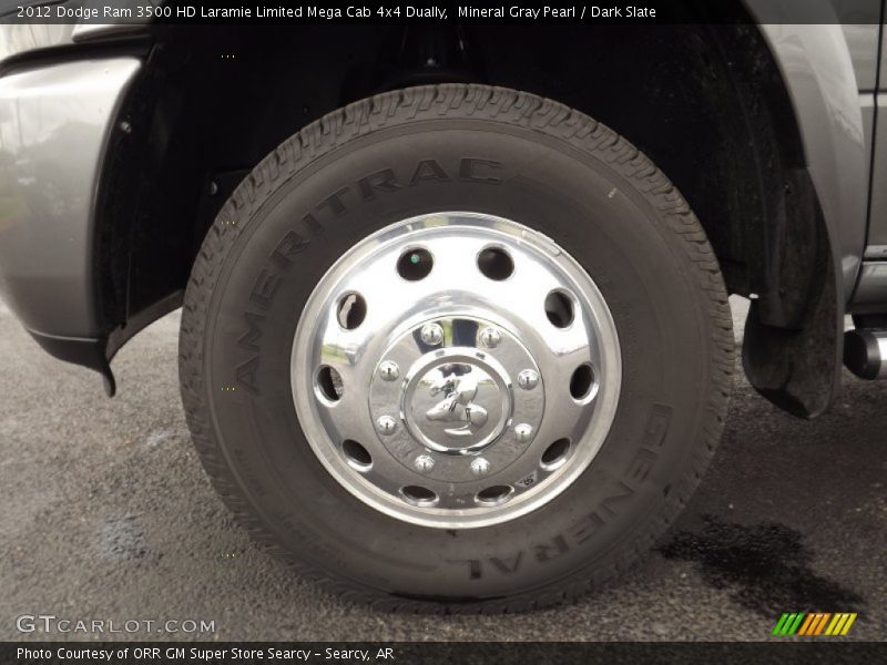 Mineral Gray Pearl / Dark Slate 2012 Dodge Ram 3500 HD Laramie Limited Mega Cab 4x4 Dually
