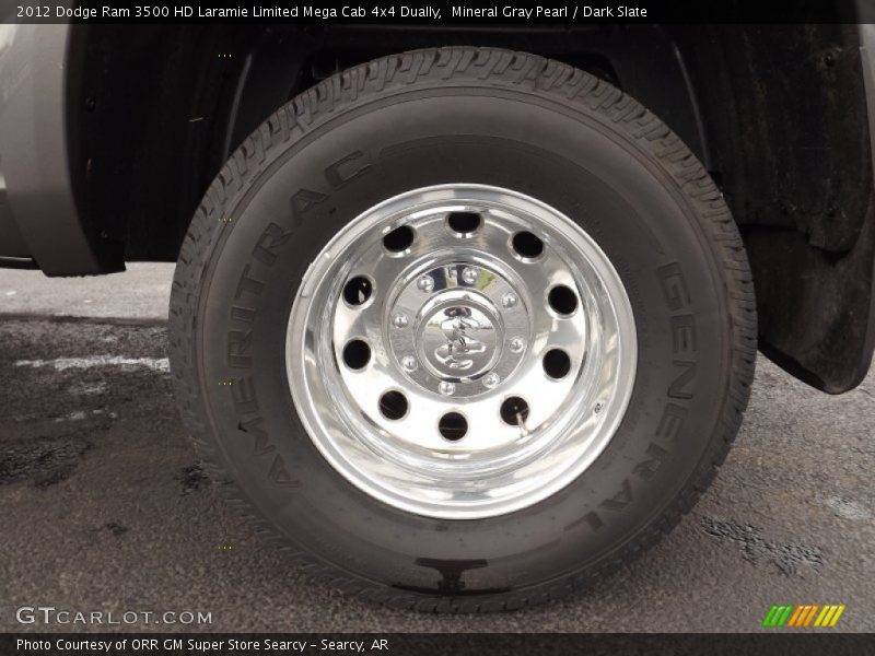 Mineral Gray Pearl / Dark Slate 2012 Dodge Ram 3500 HD Laramie Limited Mega Cab 4x4 Dually