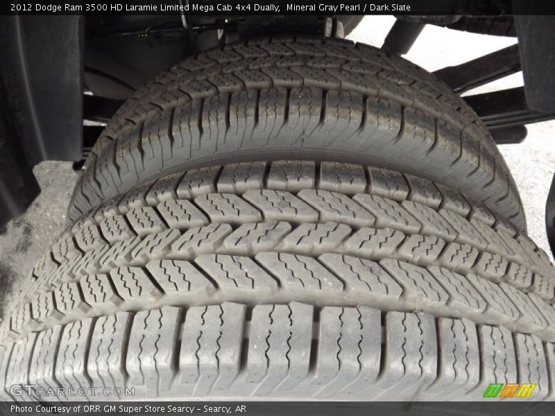 Mineral Gray Pearl / Dark Slate 2012 Dodge Ram 3500 HD Laramie Limited Mega Cab 4x4 Dually