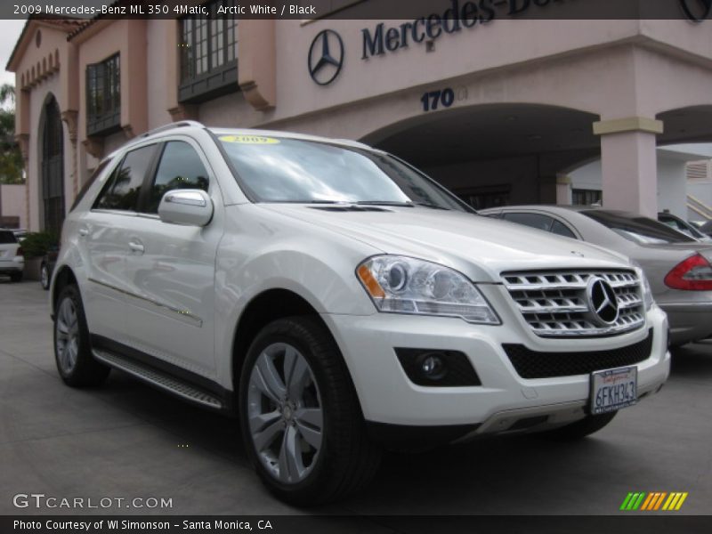 Arctic White / Black 2009 Mercedes-Benz ML 350 4Matic