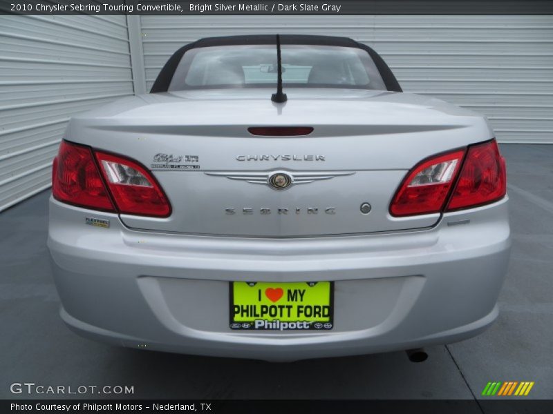 Bright Silver Metallic / Dark Slate Gray 2010 Chrysler Sebring Touring Convertible