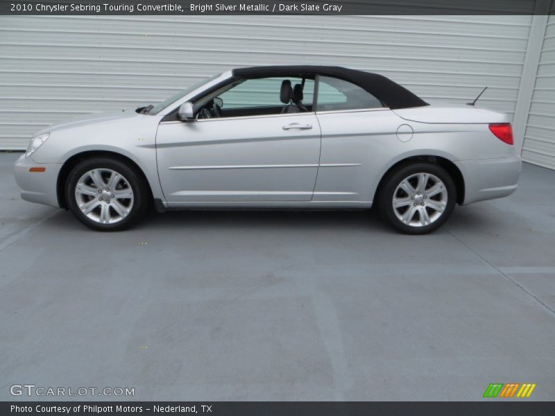 Bright Silver Metallic / Dark Slate Gray 2010 Chrysler Sebring Touring Convertible