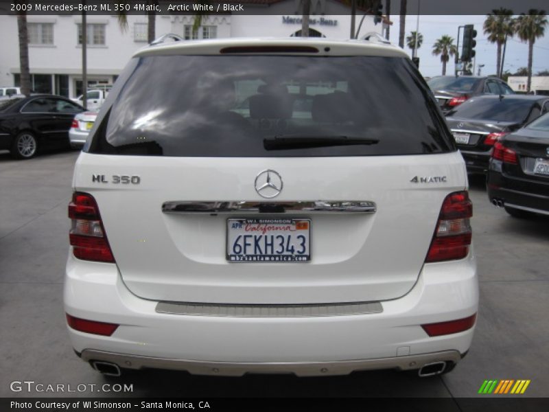 Arctic White / Black 2009 Mercedes-Benz ML 350 4Matic