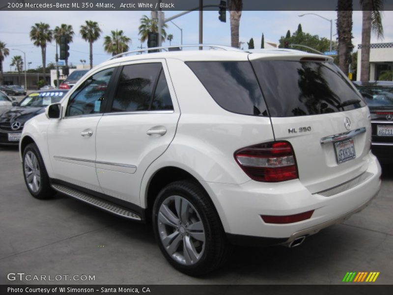 Arctic White / Black 2009 Mercedes-Benz ML 350 4Matic
