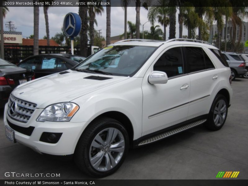 Arctic White / Black 2009 Mercedes-Benz ML 350 4Matic